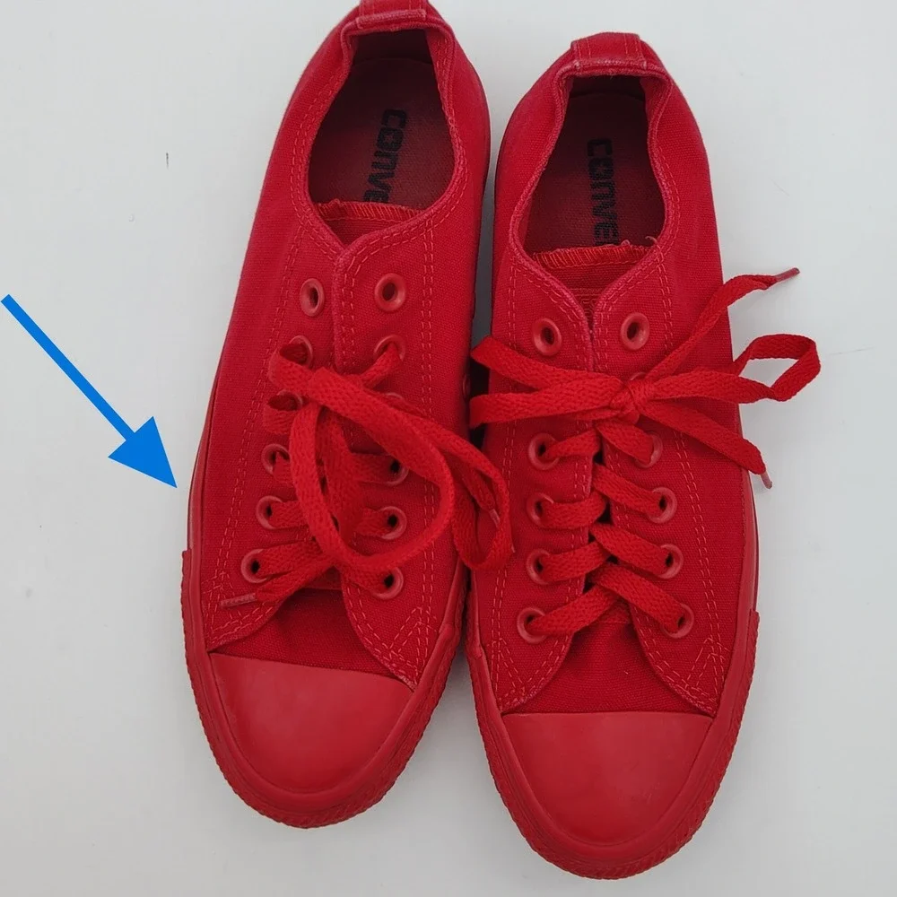 Converse Unisex Indie Retro Skater Bold Chuck Taylor All Star Low Top 7W/5M Red - Picture 8 of 16